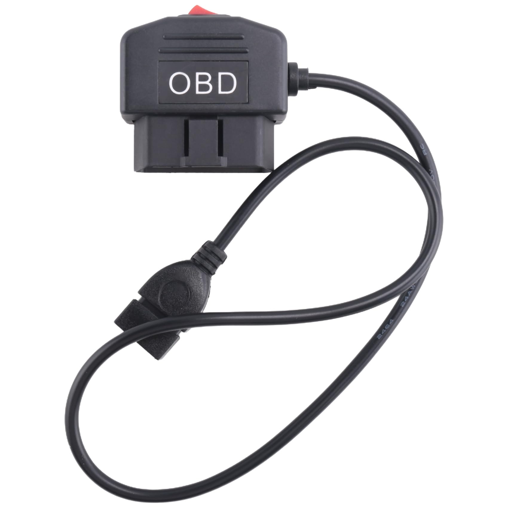 Citywalk 1 Stück 24 Stunden 5V 3A USB-Autoladekabel OBD-Hardwire-Kit Kunststoff + Metall Mini-USB-OBD-Autoladegerät mit Schalter 0,5 Meter Kabel für Dashcam-Camcorder Fahrzeug-DVR von Citywalk