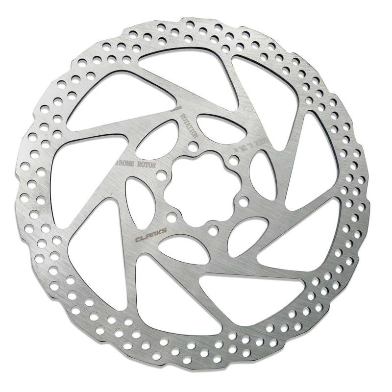 Clarks Cycle Systems CL-027 E-Bike Rotor Silber 180mm Scheibenbremse Rotor, Silber, 180mm von Clarks Cycle Systems