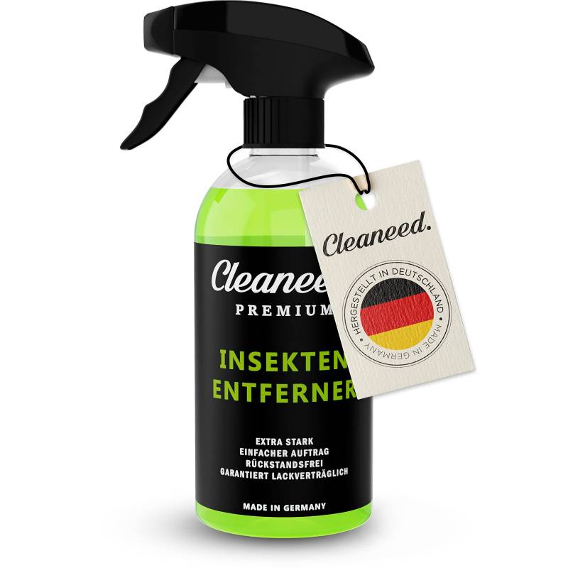 Cleaneed Premium Insektenentferner – Made in Germany – Extra stark, Rückstandsfrei, Garantiert Lackverträglich, Einfacher Auftrag 500ml von Cleaneed