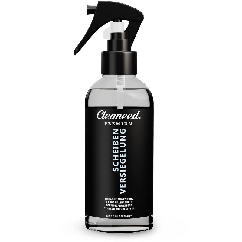 Cleaneed Premium Scheibenversiegelung Auto – [Made in Germany] – Einfache Anwendung und Lange Haltedauer mit starkem Abperleffekt - Regenabweiser Spray, Windschutzscheiben Versiegelung von Cleaneed