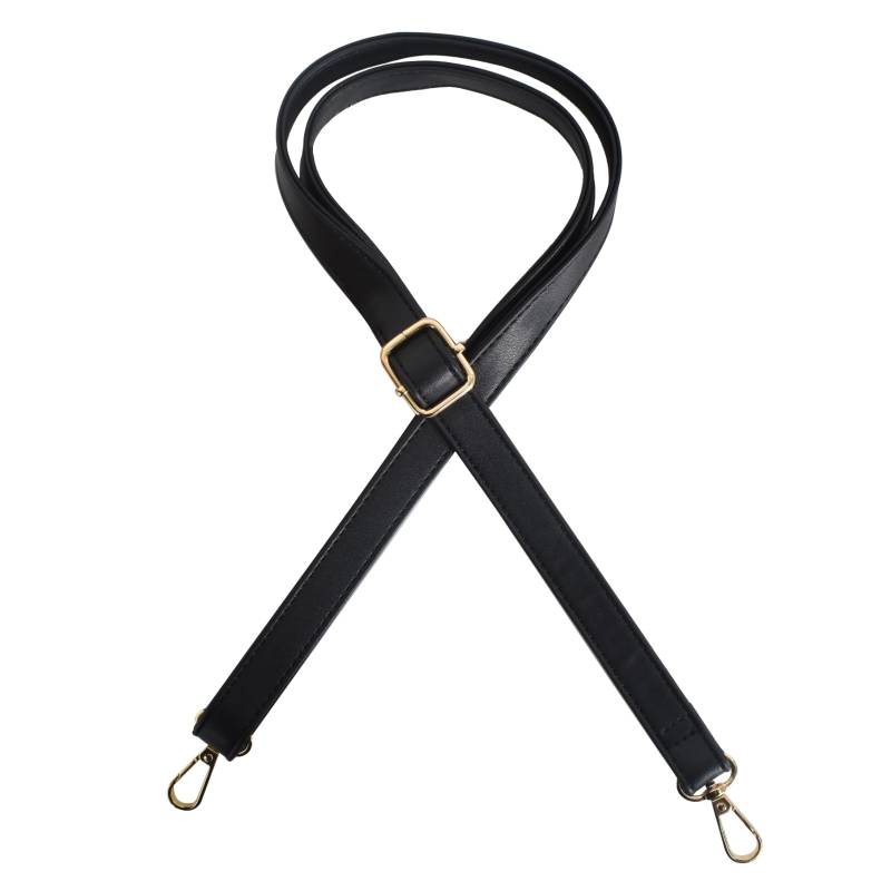 Verstellbarer Schultergurt, Tasche Schultergurte Gurt Riemen, Frauen PU-Leder Schulterriemen Taschenriemen, Verstellbarer Schulterriemen für Alle Arten Taschen, Längenverstellbarer 70-130cm (Schwarz) von Cleminsta