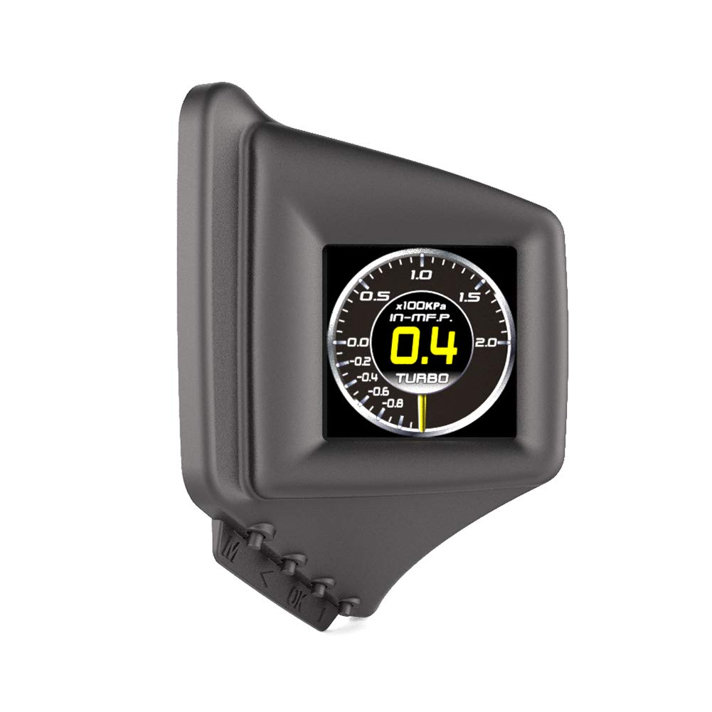 Clenp OBD- Und GPS-Messgerät, AP-1-Auto-HUD-Head-up-Display OBD-GPS-Tachometer A-Säule Mittelkonsole Installieren Schwarz von Clenp