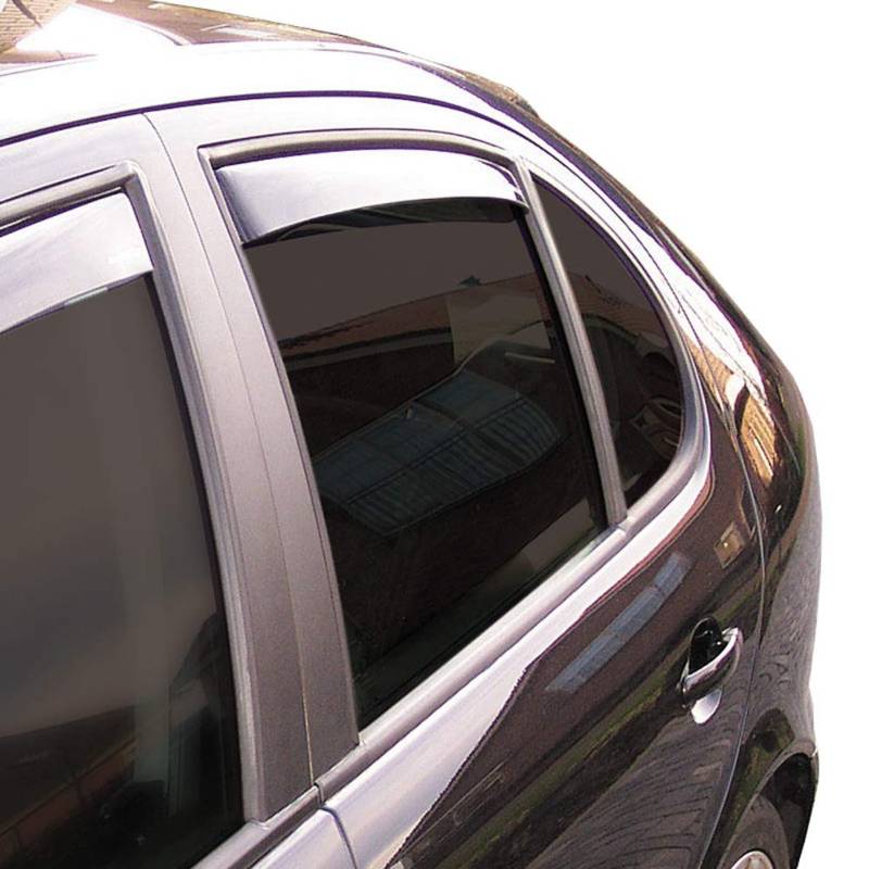 ClimAir Car Comfort Windabweiser Master Schwarz (Hinten) kompatibel mit Peugeot 2008 5 türer 2013-2019 von ClimAir