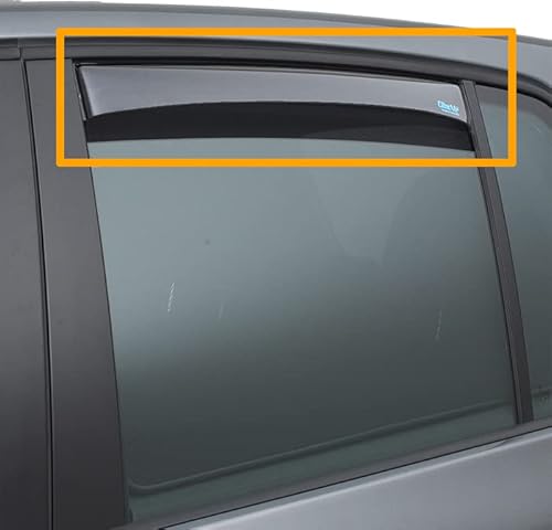 Hintere Windabweiser (1 Set) für die Fahrer und Beifahrerseite-CLI0044300 passend für FIAT DOBLO/Panorama II TYP 263, PKW 3/5-DOOR, 2010- OPEL Combo D von ClimAir