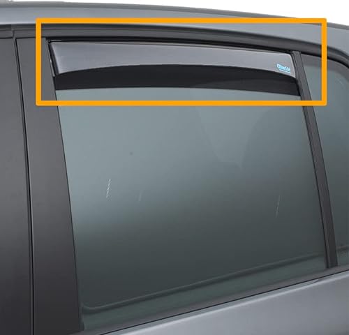 Hintere Windabweiser (1 Set) für die Fahrer und Beifahrerseite-CLI0044467 passend für Nissan Qashqai II TYP J11, GLW, 5-Door, 2014- von ClimAir