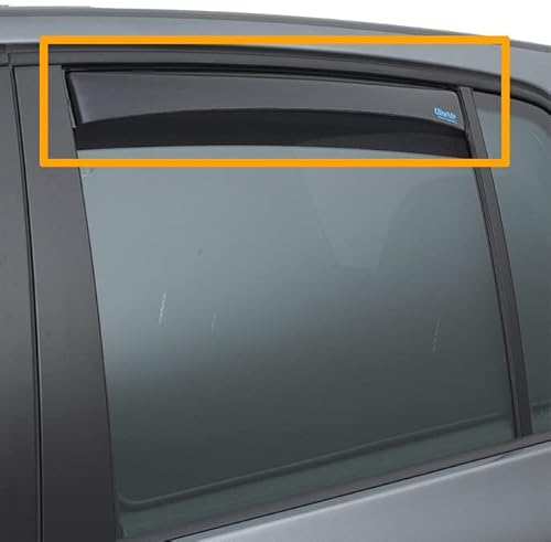 Hintere Windabweiser (1 Set) für die Fahrer und Beifahrerseite-CLS0042793D passend für Audi A4 TYP 8E(B6) 5-Door, 2001-2004 Audi Avant Typ 8E(B7), 5-Door 2004-2008 von ClimAir