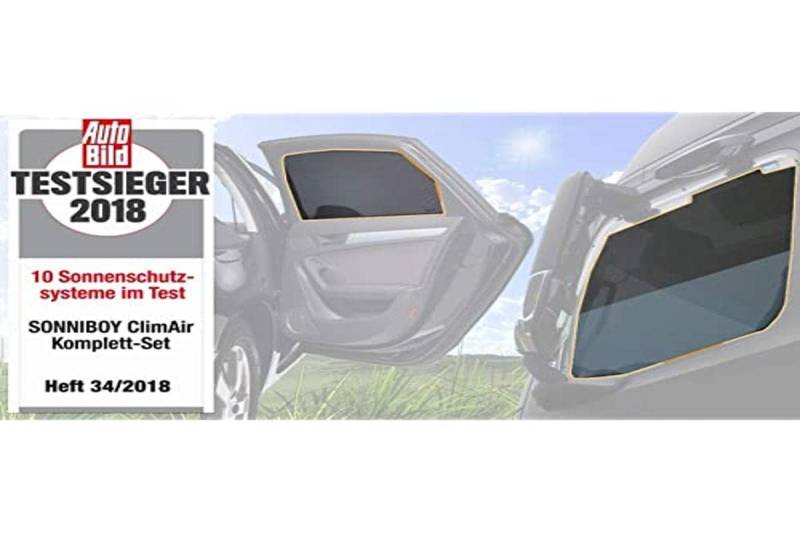 ClimAir Car Comfort Sonniboy kompatibel mit Skoda Superb 3V Kombi 2015-, Schwarz von ClimAir