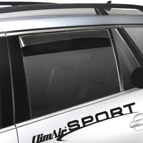 ClimAir Car Comfort Windabweiser Master Schwarz (Hinten) kompatibel mit Ford Maverick/Escape I 2001-2007 von ClimAir