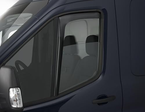 Vordere Windabweiser (1 Set) für die Fahrer und Beifahrerseite-CLS0046098D passend für Ford Transit TYP FBD, 2-Door, 2014- Dunkles Material von ClimAir