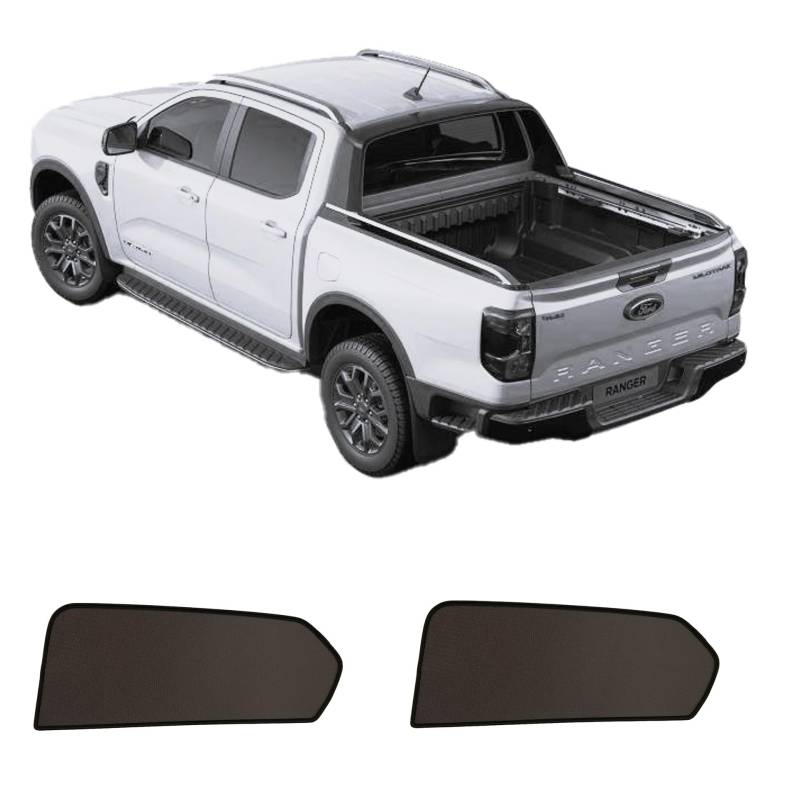 Sonniboy (Sonnenschutz) für die hinteren Seitenscheiben-CLI10283A passend für Ford Ranger Double CAB. Pickup, TYP 2AB, 4-Door, 2022- von ClimAir