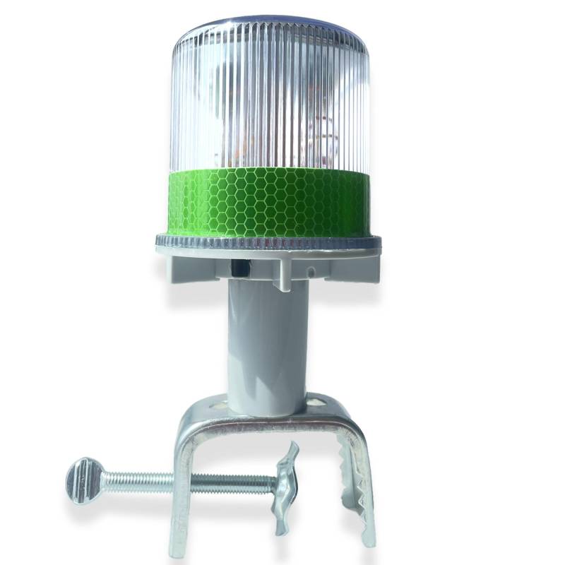 Cloud Fire Solar Navigation Light for Boats, Anchor Light Boat All-Round 360° White, 3 Light Effects Signal Lights IP65 Waterproof Design for Sailing Ship, Road Warning, Industrial Vehicle (Green) von Cloud Fire