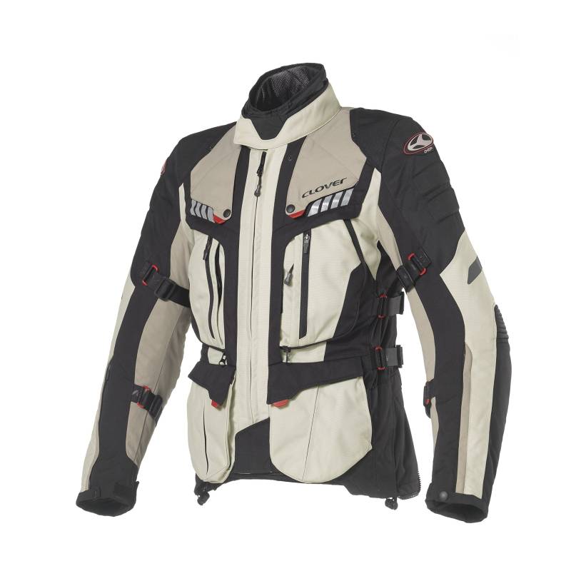 Clover Jacke Motorrad, Schwarz/Sand, Größe L von Clover