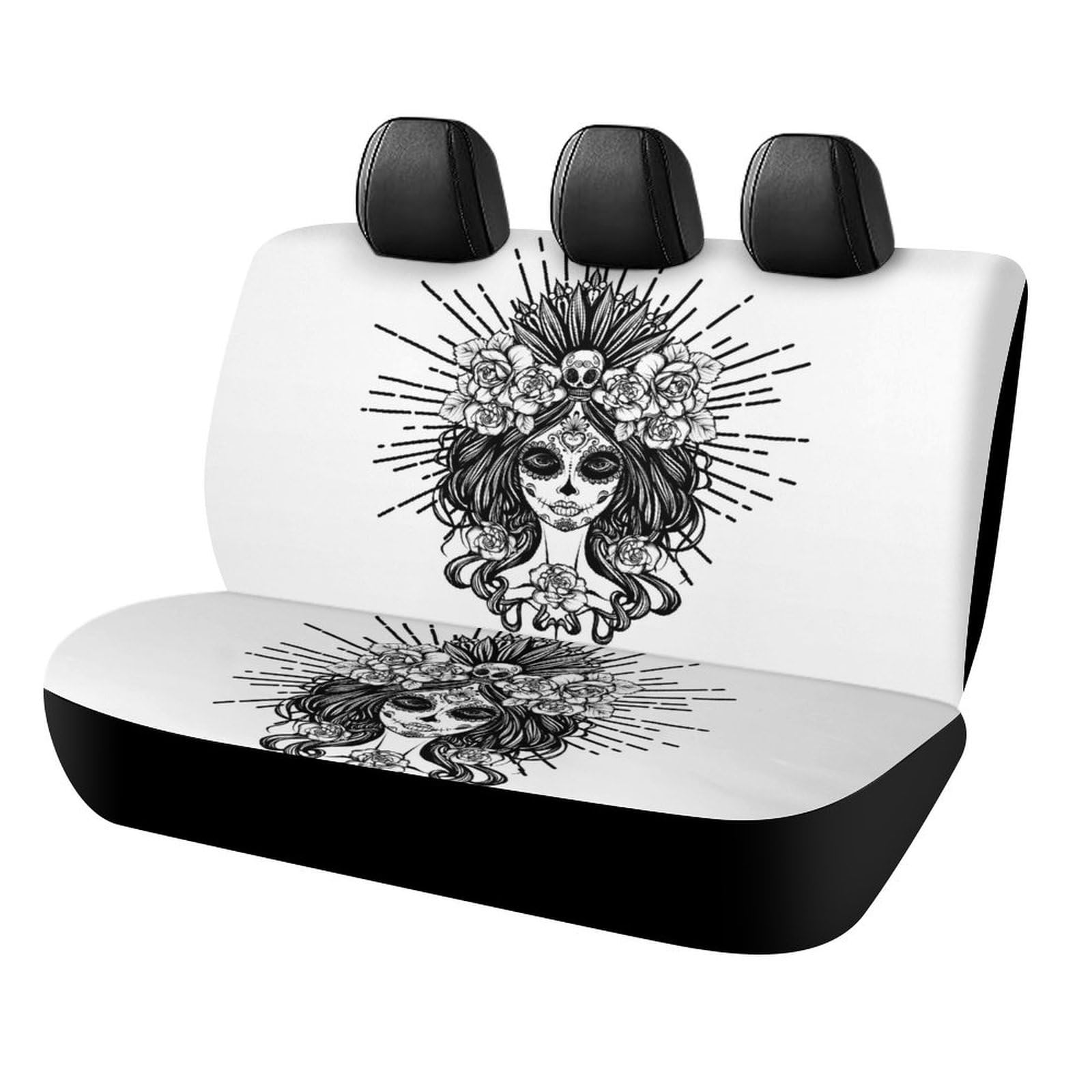 Cmagnifico Auto-Rücksitzbezug, Dia De Los Muertos Totenkopf-Autositzbezug, Universal-Sitzbezüge-Set für die meisten Autos, LKWs, SUVs von Cmagnifico