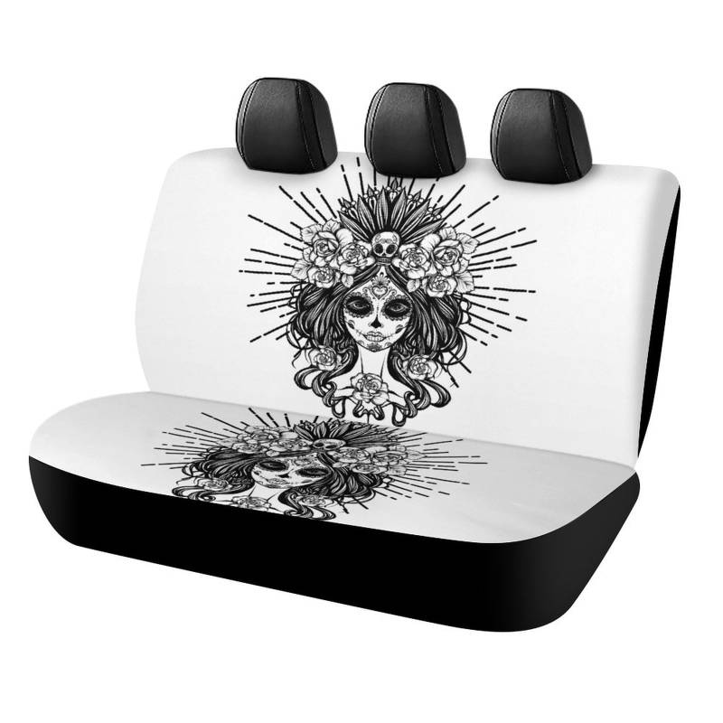 Cmagnifico Auto-Rücksitzbezug, Dia De Los Muertos Totenkopf-Autositzbezug, Universal-Sitzbezüge-Set für die meisten Autos, LKWs, SUVs von Cmagnifico