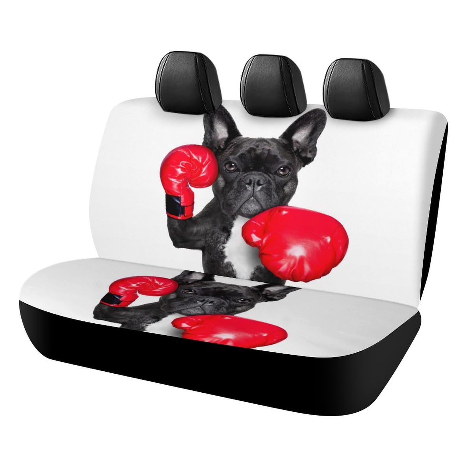 Cmagnifico Auto Rücksitzbezug, Französische Bulldogge Boxer Autositzbezug, Universal Sitzbezüge Set für die meisten Autos LKW SUV von Cmagnifico