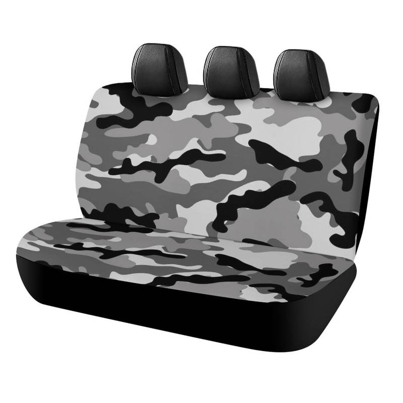 Cmagnifico Auto Rücksitzbezug, Grau Camouflage Autositzbezug, Universal Sitzbezüge Set für die meisten Autos LKW SUV von Cmagnifico