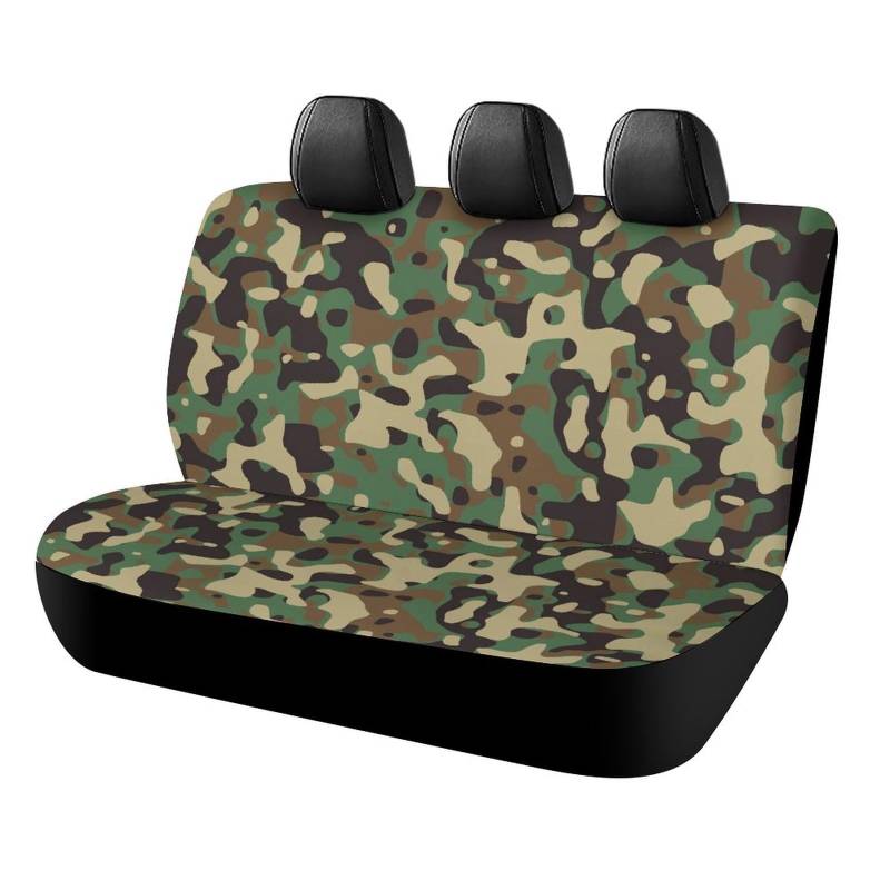 Cmagnifico Auto-Rücksitzbezug, Grünes Camouflage-Muster, Autositzbezug, Universal-Sitzbezüge-Set für die meisten Autos, LKWs, SUVs von Cmagnifico