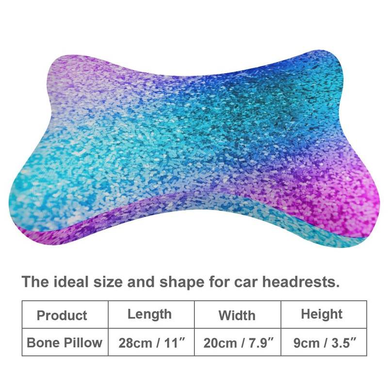Cmagnifico Autositzkissen, Glitzer-Pailletten, Kopfstützenkissen, Nackenstützkissen für Fahrer oder Beifahrer, 2 Stück von Cmagnifico