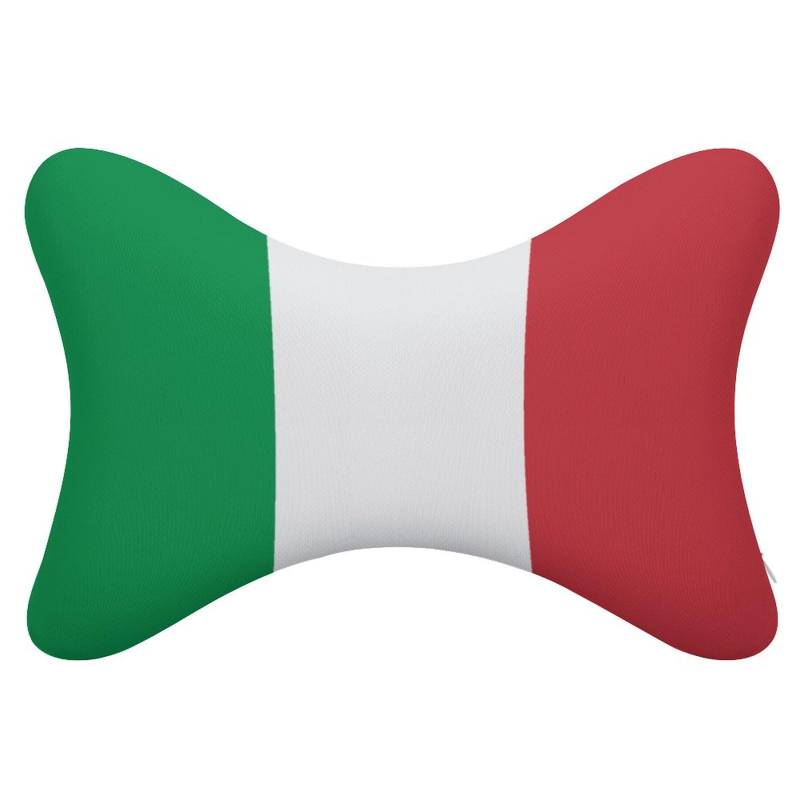 Cmagnifico Autositzkissen, Italien-Flagge, Kopfstützenkissen, Nackenstützkissen für Fahrer oder Beifahrer, 2 Stück von Cmagnifico