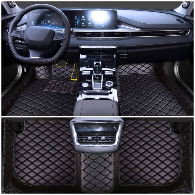 Auto Fußmatten für Hummer Verdickter Anti-Rutsch Auto Fussmatten Teppiche Diamant PVC Leder Luxus Auto matten von Cobear