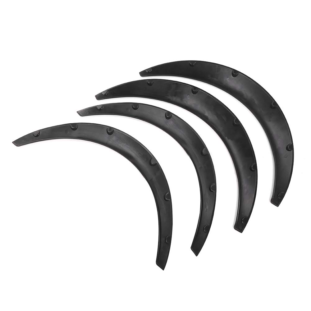 4pcs Set Flexible Fackeln, Matte Schwarze Breite Bögen Spritzer Guards Matt Schwarz für Auto, Schützen vor Schlamm, Sand und Kratzern für Universelle Fahrzeuge von Cocoarm