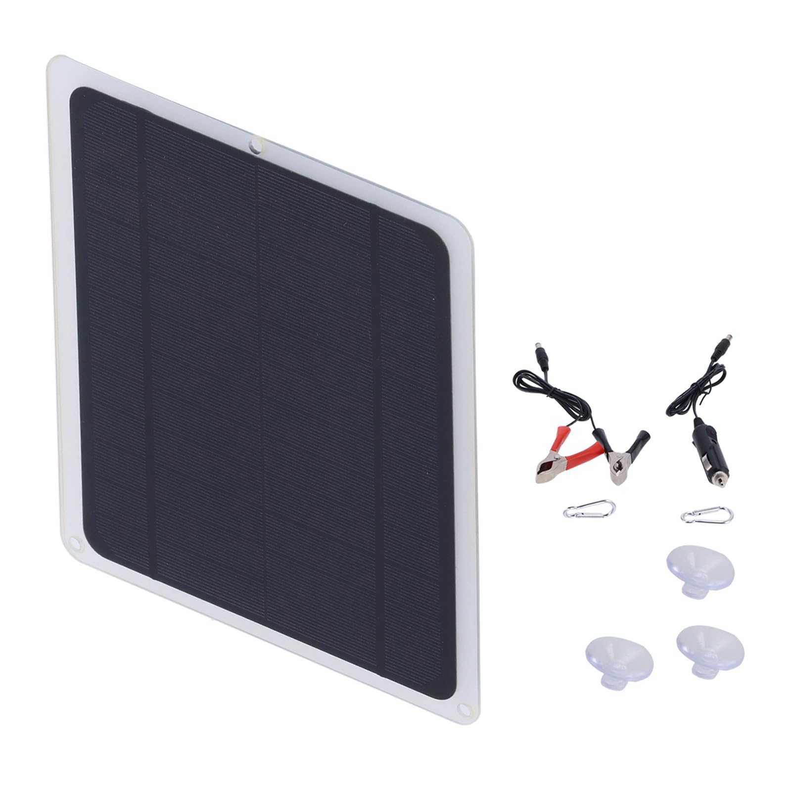 Cocoarm 6 W 12 V Solarpanel-Ladegerät, Solarzellen-Panel-Ladeplatine, Netzteil Zum oder Laden von Auto, Wohnmobil, Boot, Mobiltelefon, Solarzellen-Panel, 21,5 X 18,5 cm von Cocoarm