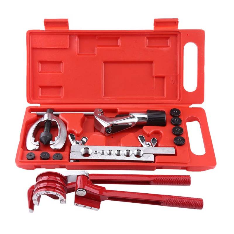 Cocoarm Bremsleitung Bördelgerät Werkzeug 11-teiliges Bremsrohr-Bördelset Rohrverbreiterungsset Bremskraftstoffrohr Reparatur Bördelungssatz mit Cutter Bending Tool Set von Cocoarm