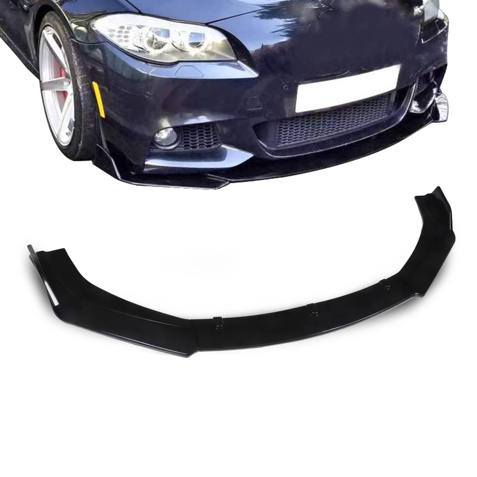 Cocoarm Universeller Frontsplitter, Frontstoßstangen-Lippenspoiler, Glänzend Schwarz, Hochfestes Frontspoiler-Bodykit für die Meisten Fahrzeuge, Einfache Installation, Lippen für Auto, von Cocoarm