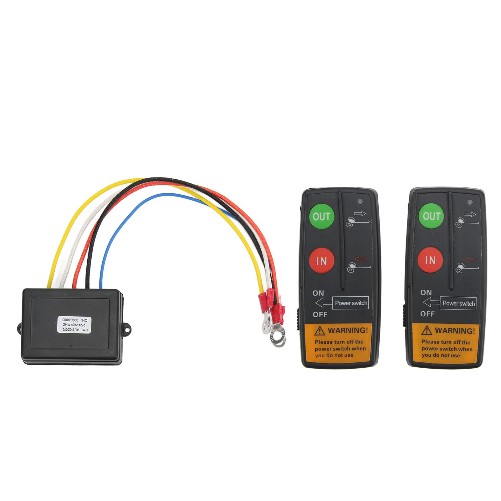 Cocoarm Winden-Fernbedienung, 12 V, 24 V, Universelles Kabelloses Winden-Fernbedienungs-Set, Kabelloses Winden-Controller-Set mit 2 Fernbedienungen, 1 Empfänger, Versiegelten von Cocoarm