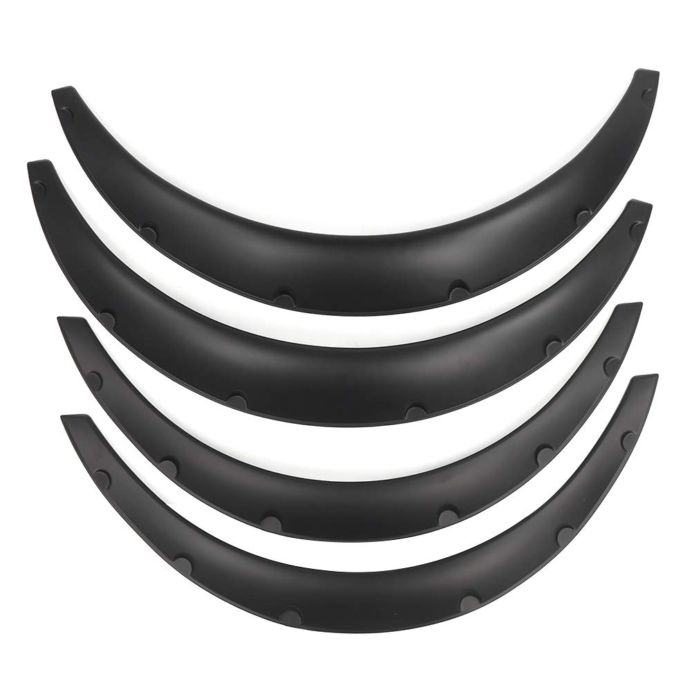 Flexible Kotflügel Radkästen Guards Matte Schwarze Universalauto -Teile, 4pcs Rad Augenbrauenschutz, Breite Radkästen Splatter Guards Matte Matt von Cocoarm