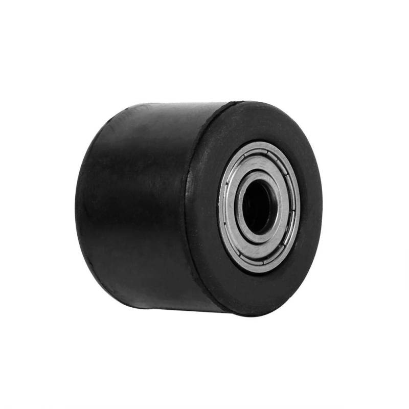 Kettenspanner, Kettenrollenspanner Antriebskettenrolle Roller für 8mm motorisiertes Pitbike Gummi und Eisen, Schwarz von Cocoarm