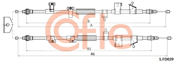 Seilzug, Feststellbremse Hinterachse Cofle 92.1.FD029 von Cofle