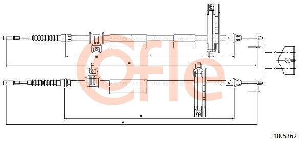 Seilzug, Feststellbremse hinten Cofle 10.5362 von Cofle