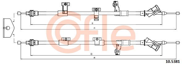 Seilzug, Feststellbremse hinten Cofle 10.5381 von Cofle