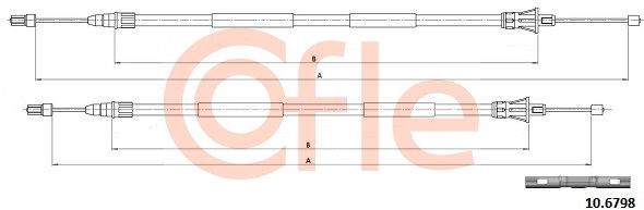 Seilzug, Feststellbremse hinten Cofle 10.6798 von Cofle