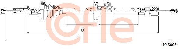 Seilzug, Feststellbremse hinten Cofle 10.8062 von Cofle