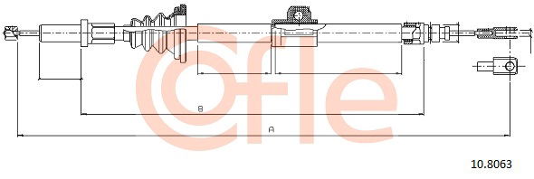 Seilzug, Feststellbremse hinten Cofle 10.8063 von Cofle