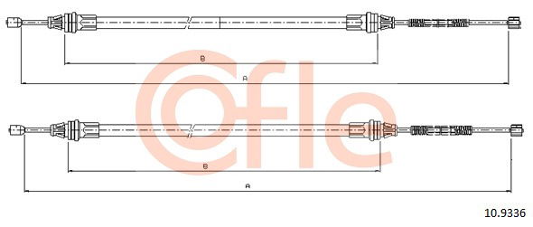 Seilzug, Feststellbremse hinten Cofle 10.9336 von Cofle