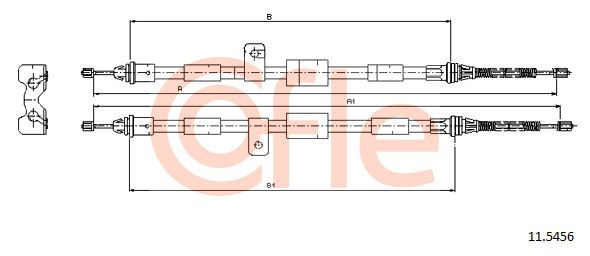 Seilzug, Feststellbremse hinten Cofle 11.5456 von Cofle