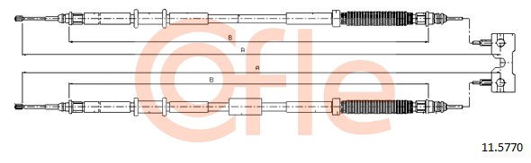 Seilzug, Feststellbremse hinten Cofle 11.5770 von Cofle