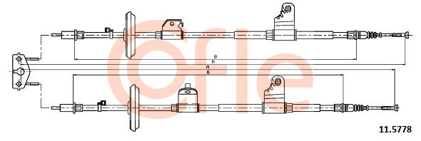 Seilzug, Feststellbremse hinten Cofle 11.5778 von Cofle