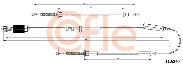 Seilzug, Feststellbremse hinten Cofle 11.5840 von Cofle