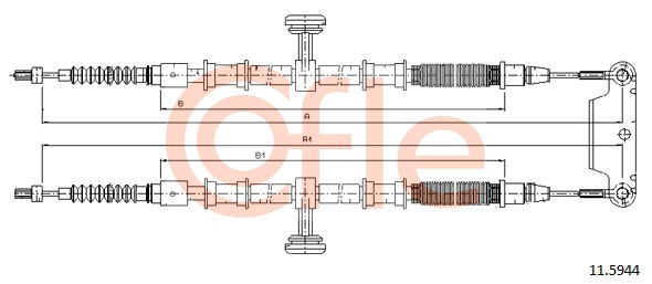 Seilzug, Feststellbremse hinten Cofle 11.5944 von Cofle