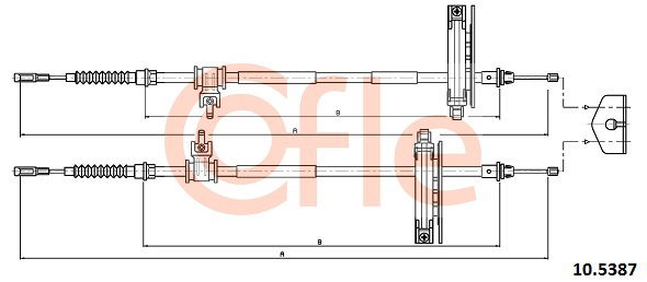 Seilzug, Feststellbremse hinten Cofle 92.10.5387 von Cofle