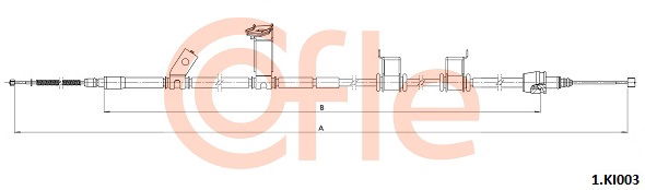 Seilzug, Feststellbremse hinten links Cofle 1.KI003 von Cofle