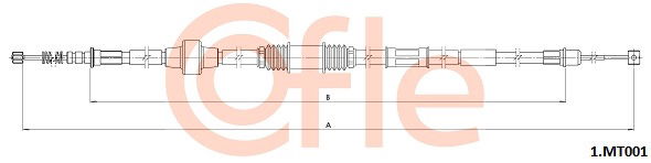 Seilzug, Feststellbremse hinten links Cofle 1.MT001 von Cofle