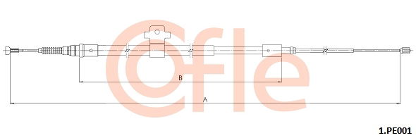 Seilzug, Feststellbremse hinten links Cofle 1.PE001 von Cofle