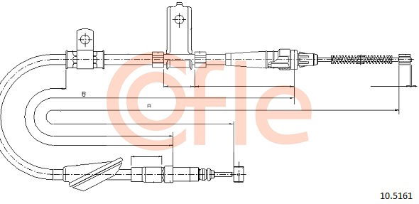 Seilzug, Feststellbremse hinten links Cofle 10.5161 von Cofle