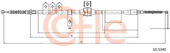 Seilzug, Feststellbremse hinten links Cofle 10.5340 von Cofle