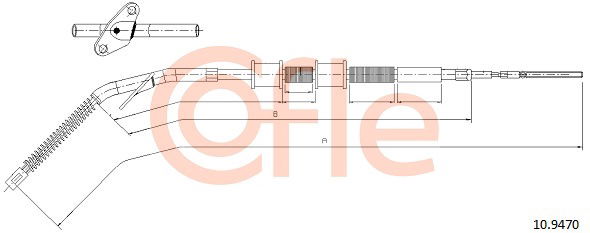 Seilzug, Feststellbremse hinten links Cofle 10.9470 von Cofle